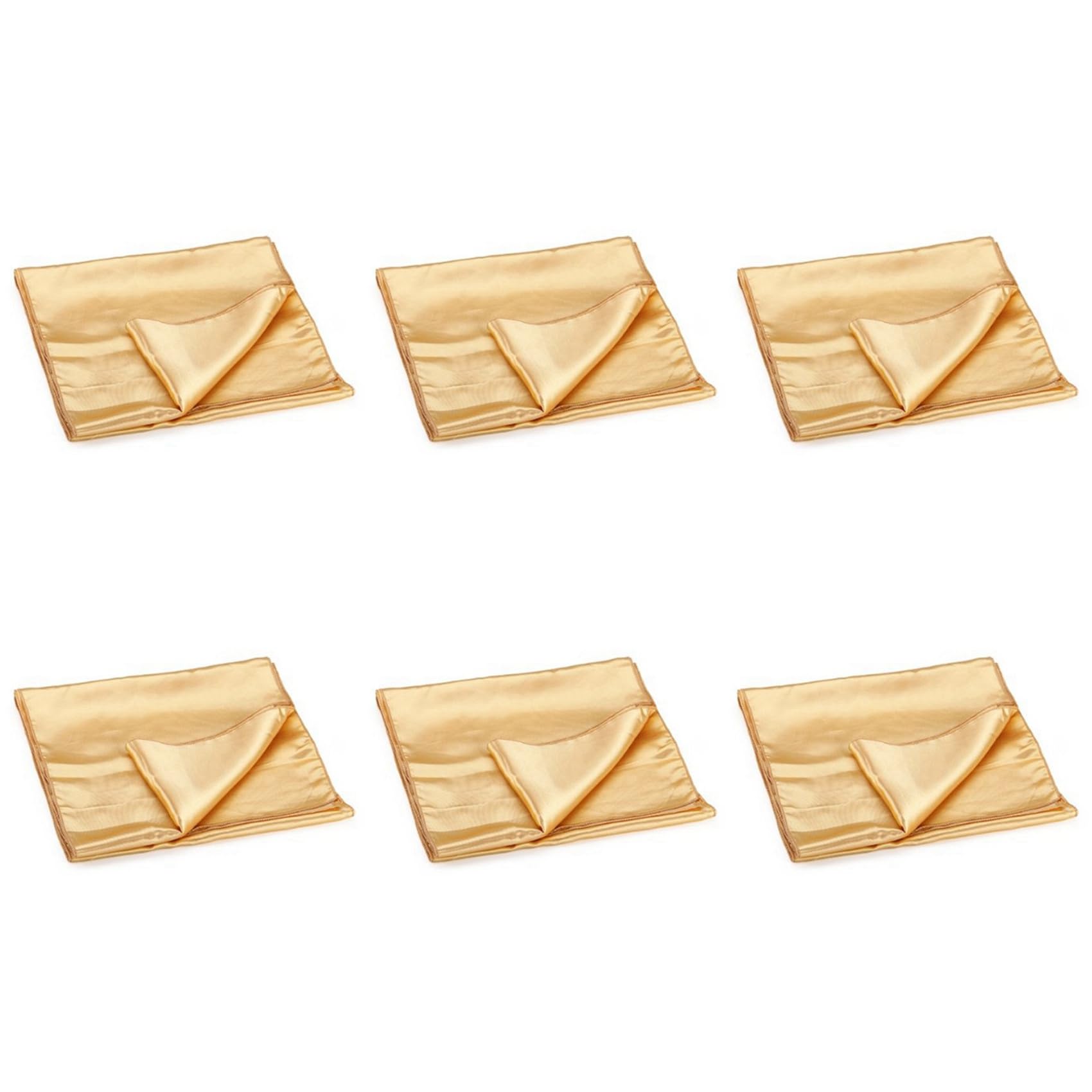 Hndhbfgrt 6X Runner Table Cloth Centre in Satin Gold 30 x 275 cm