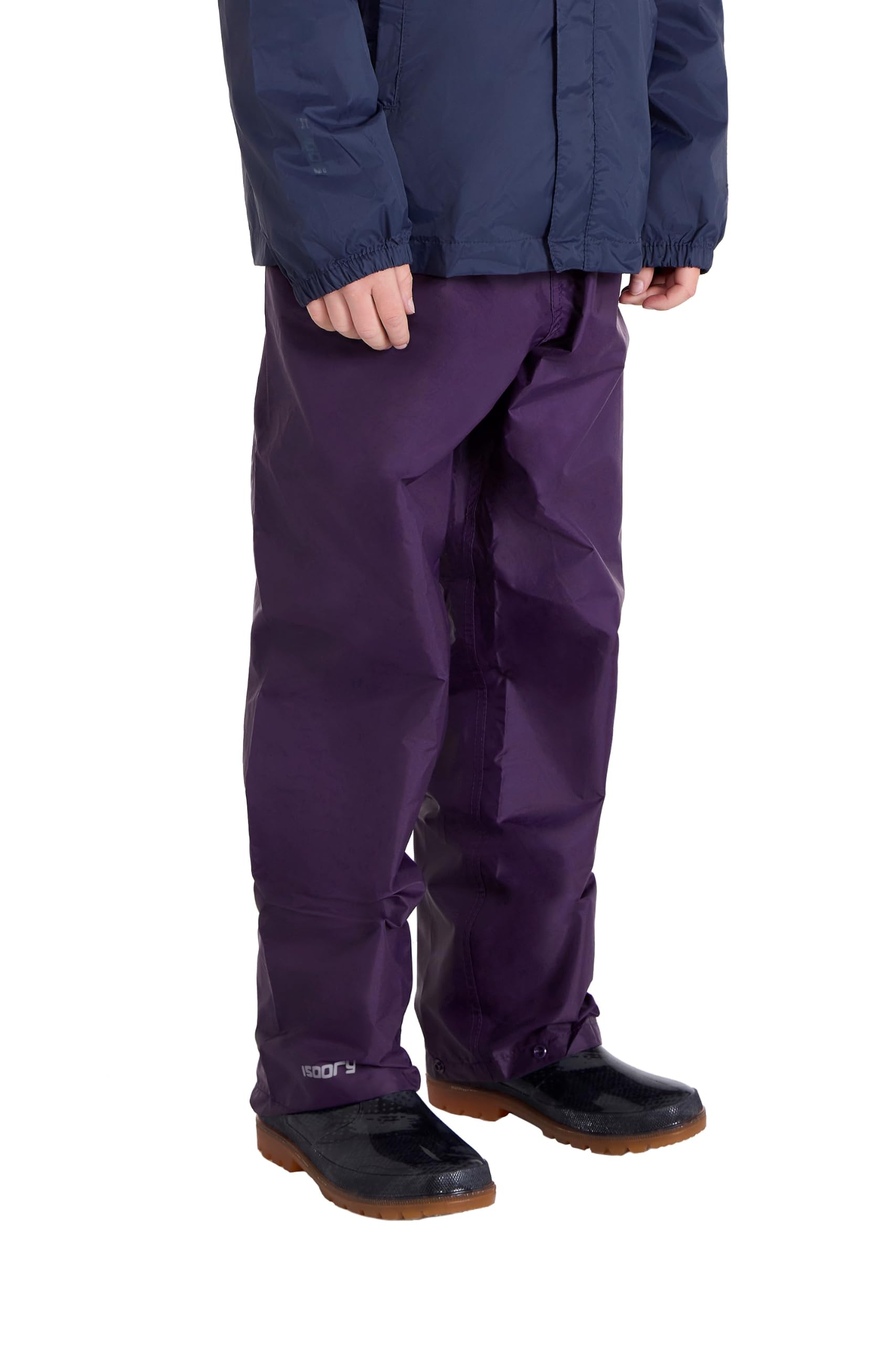 Mountain Warehouse Purple Pakka Kids Waterproof Over Trousers 9-10Y