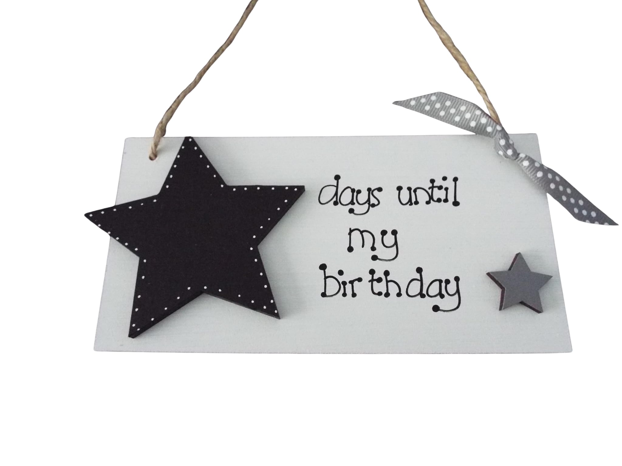 Chalkboard countdown to Birthday sign wooden plaque Personalised ANY WORDING