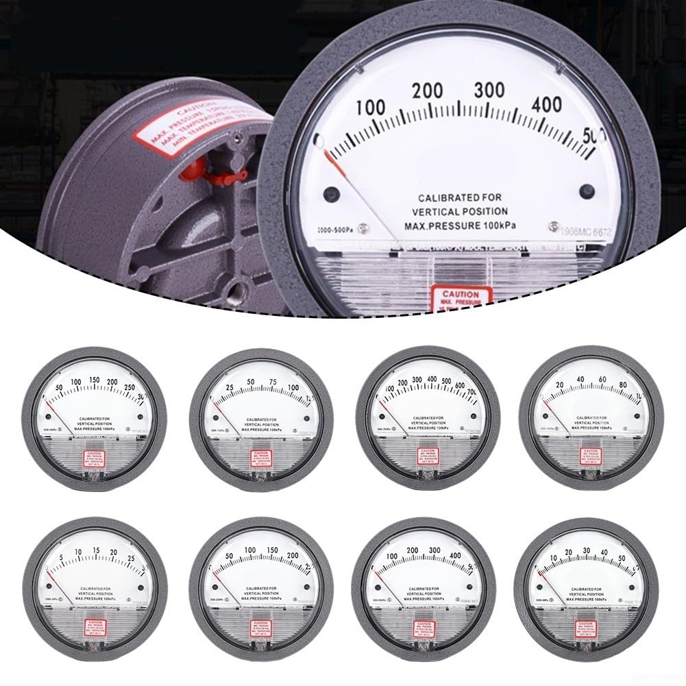 Barometer,Barometer Analog,Differenzdruckmessgerät Barometer Analog Mikromanometer Zeiger Luftmessgerät(0-30pa)