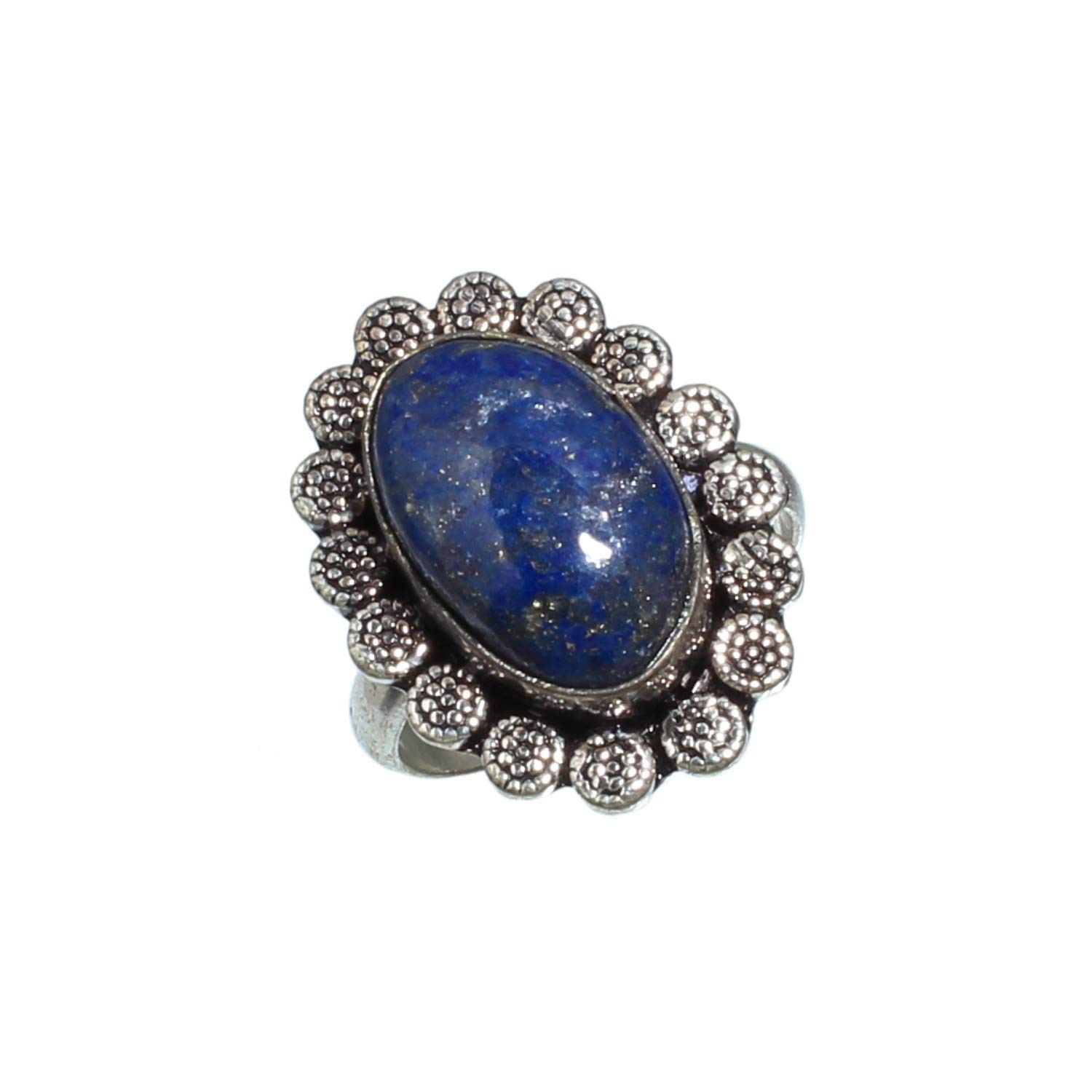 Bague lapis lazuli d'exception en argent 925 massif - 2