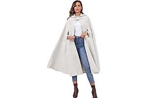 Women's Haute Streetwear Maxi Cape Coat with Hood