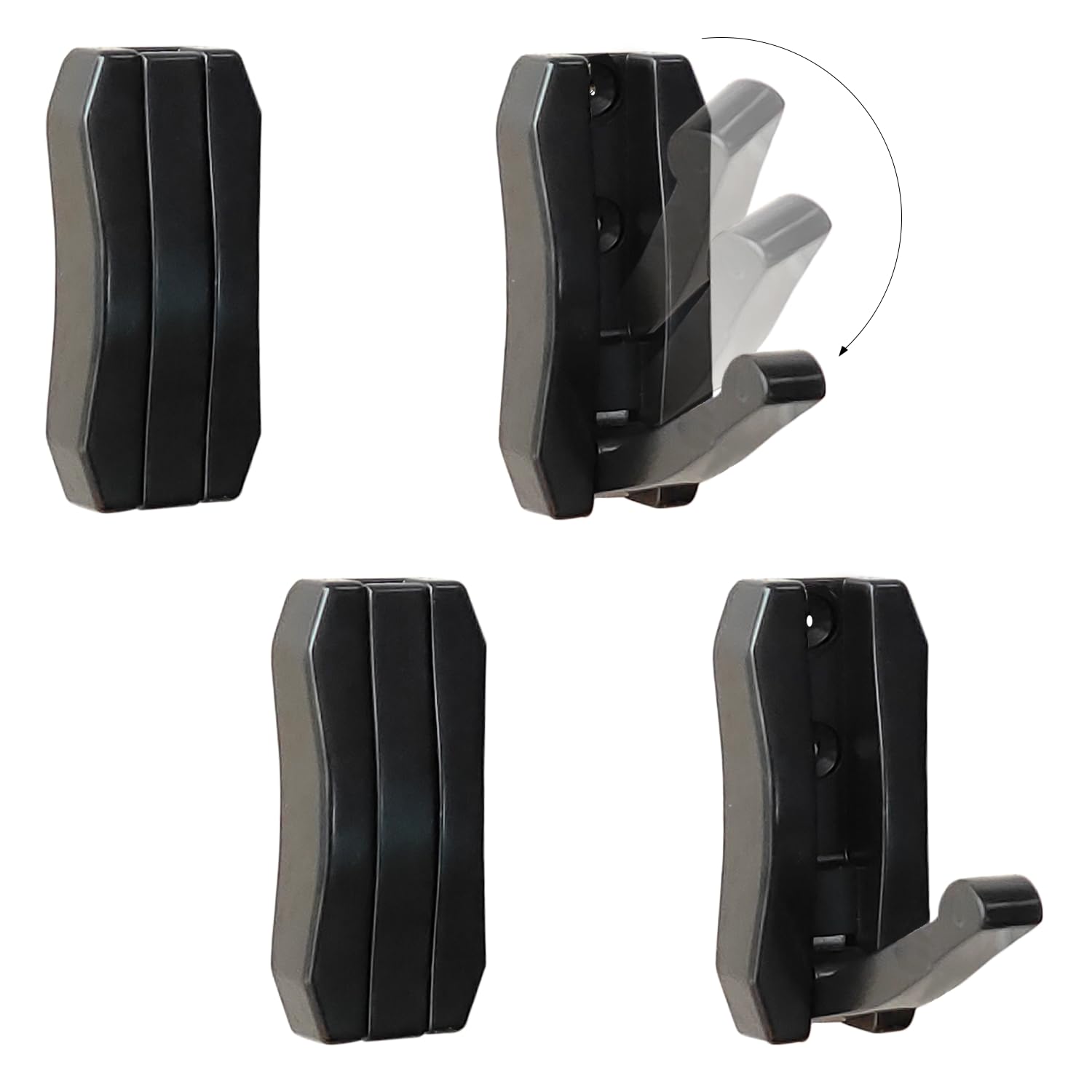 XSGTZMJ 4Pcs Foldable Wall Hook, Flip Down Hook Automatically Retracts Via Spring, Retractable Wall Hook for Hanging Coats Scarves Hats Bathrobes Keys