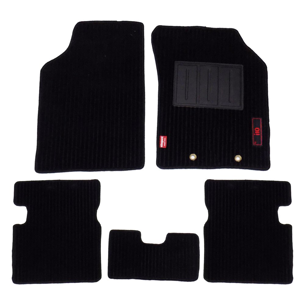 Elegant Cord Black Custom Fit Car Mat Compatible with Hyundai I10