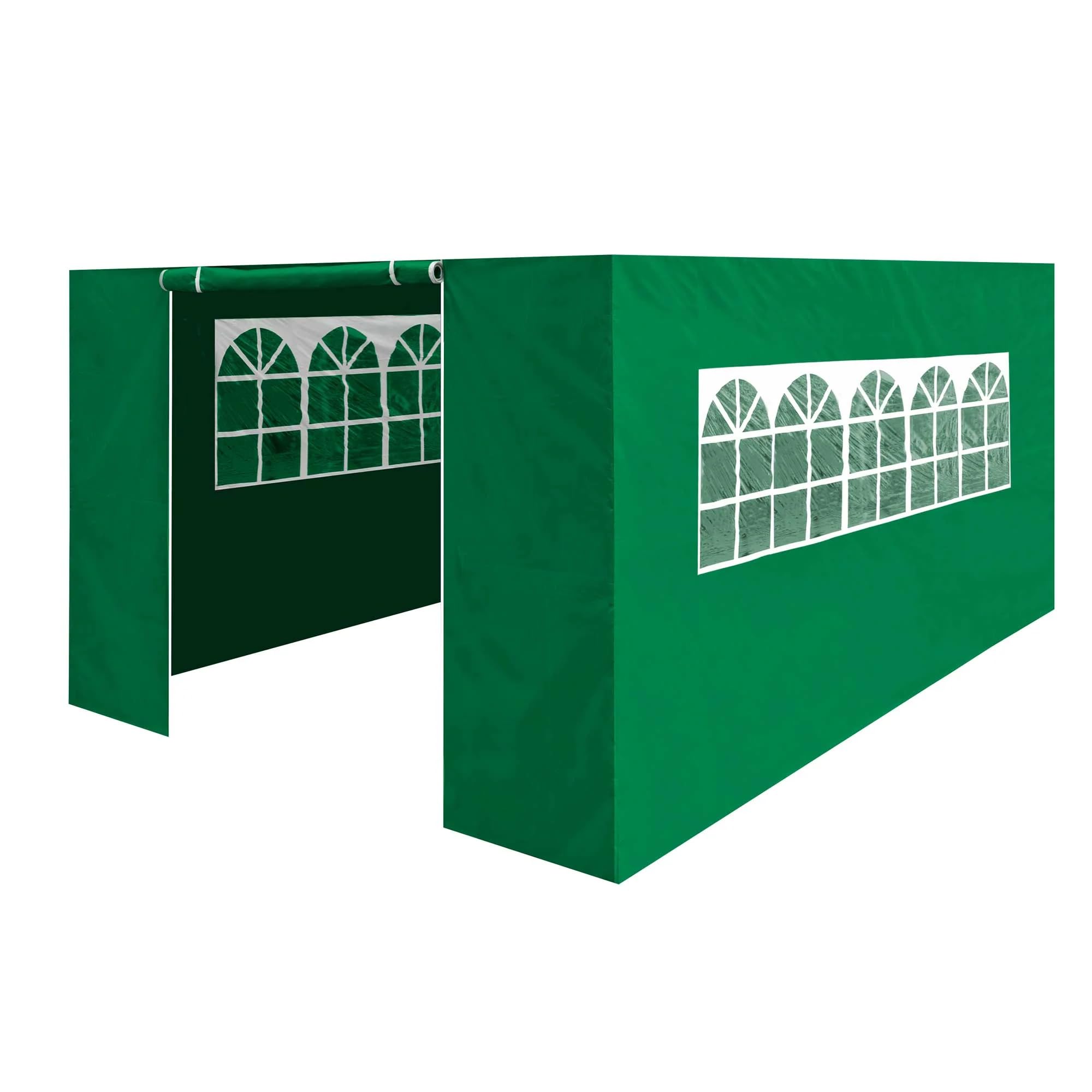 Dellonda Premium Side Walls/Doors/Windows for Gazebo/Marquee, Fits 3 x 4.5m Models - Dark Green - DG152