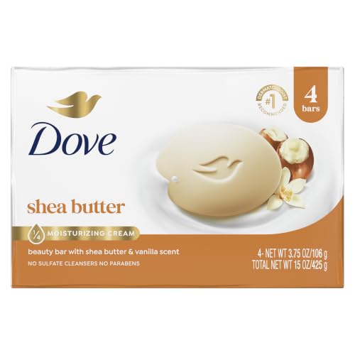 Dove Beauty Bar Soap Shea Butter 4 Count...