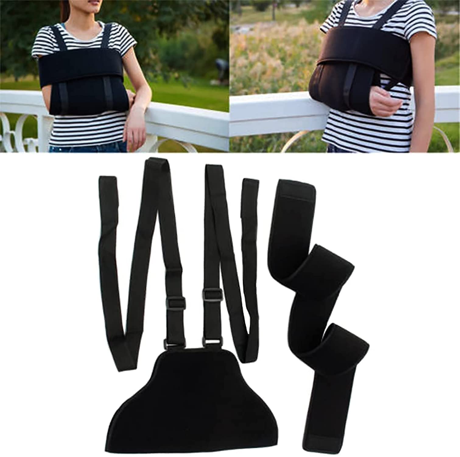 Cabestrillo para Brazo, inmovilizador de Hombro, para fracturas rotas, dislocación de Huesos, esguinces, esguinces y desgarros, Talla única Unisex.