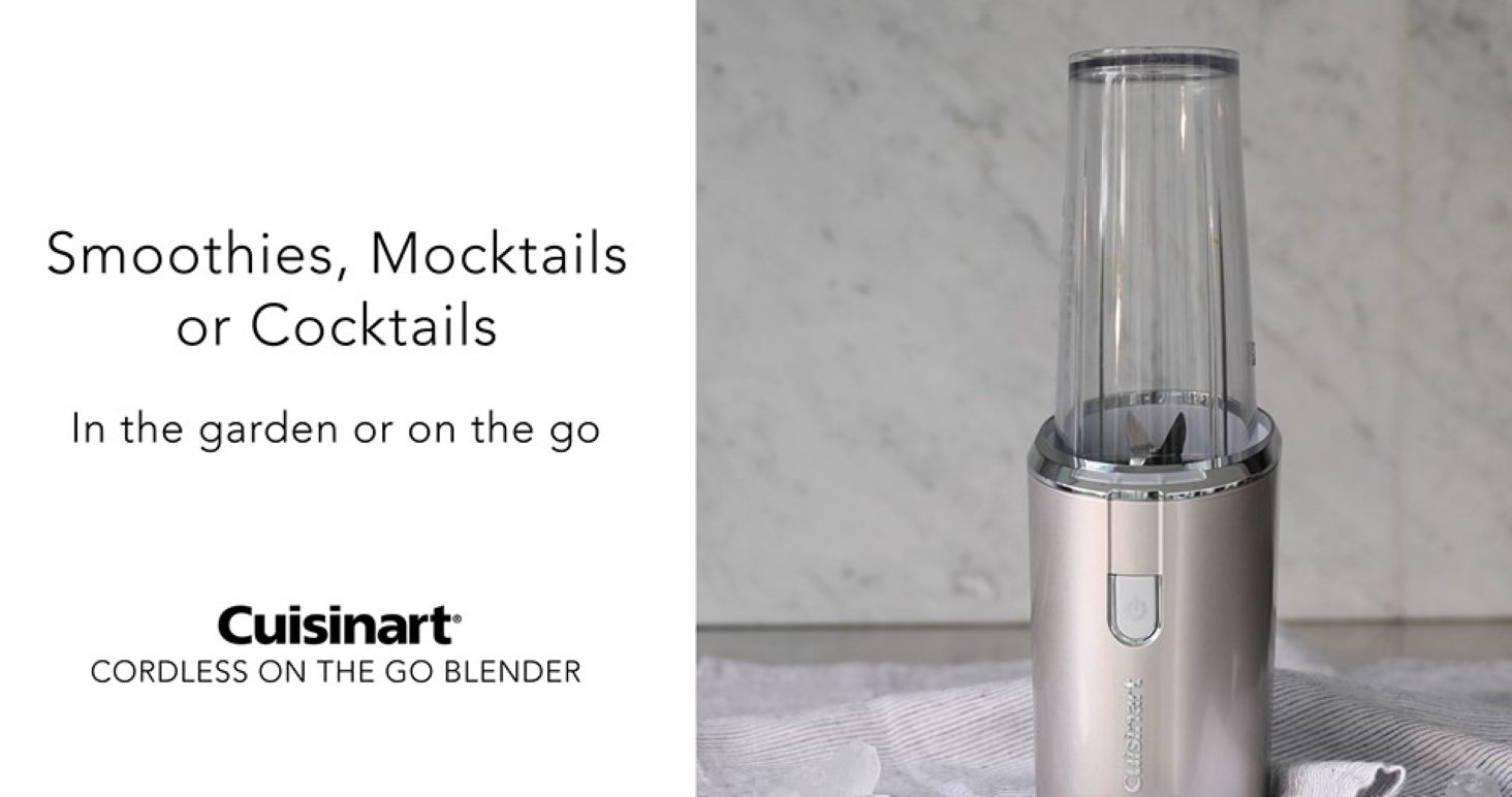 Cuisinart - Cordless Compact Blender RPB100E - 8 smoothies på én opladning