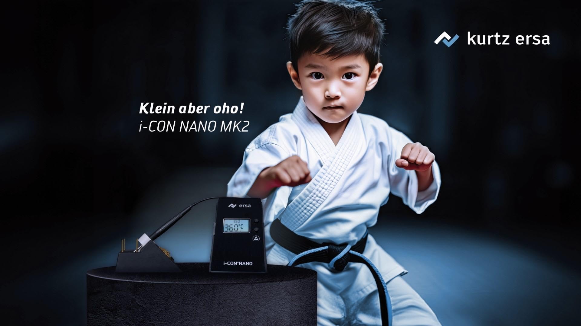 ERSA i-CON NANO MK2 ESD-Lötstation 80 Watt 150-450°C digitale Lötstation mit federleichtem und ergonomischem i-TOOL NANO MK2 Lötkolben mit TIP`N TURN Wechsel + 1,6 mm Lötspitze mit Auto-Standby