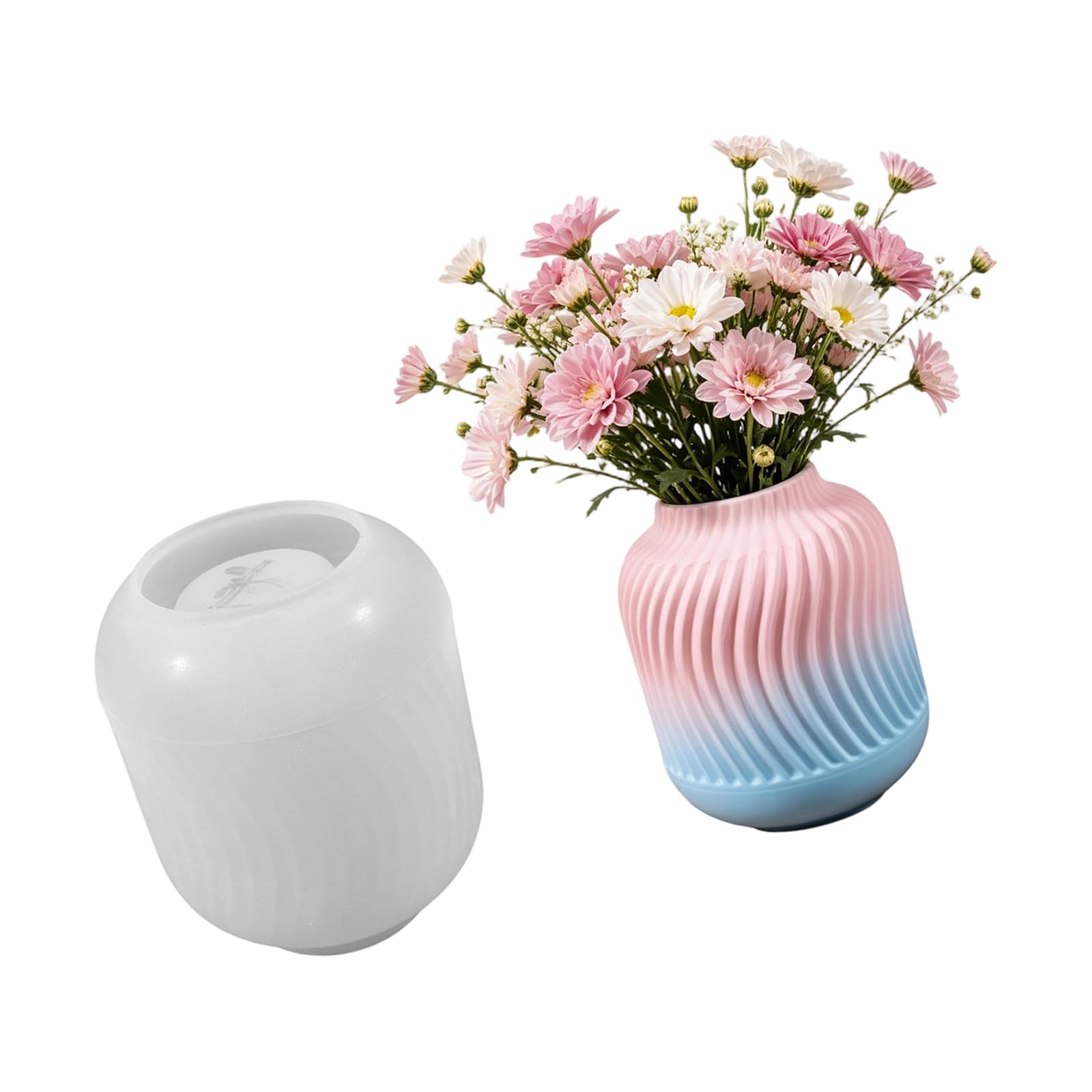 Avejjbaey Vase Silicone Molds Easy Demolding for Holder Vase Gypsum Concrete Ornament and Epoxy Resin Recyclable Elastomer Craft Cast