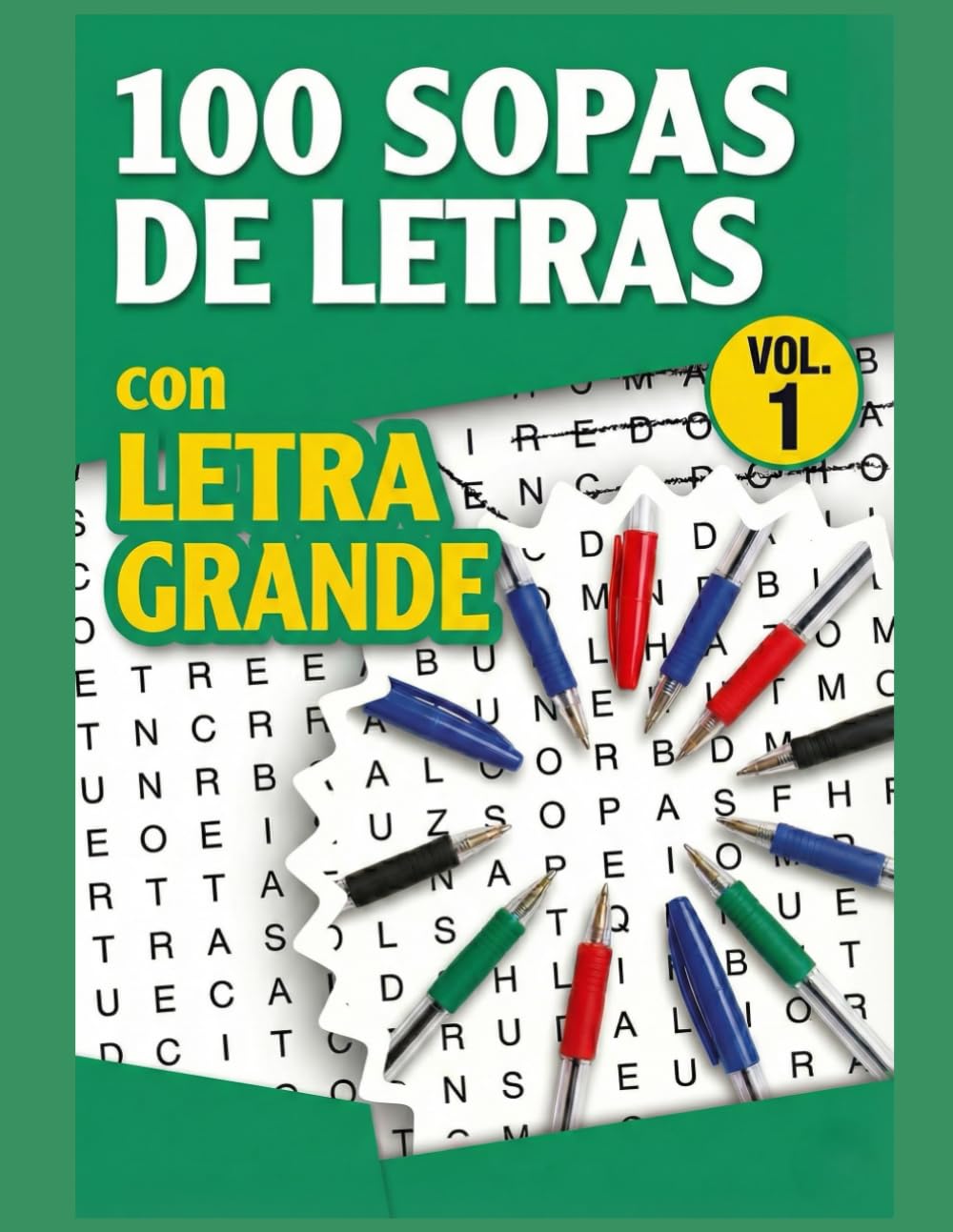 SOPAS DE LETRAS - 100 sopas de letras con LETRA GRANDE (Vol. 1): Libro de Pasatiempos de Fácil Lectura | Temas Variados para Relajarse y Entrenar la ... libros de Sopas de Letras con LETRA GRANDE)