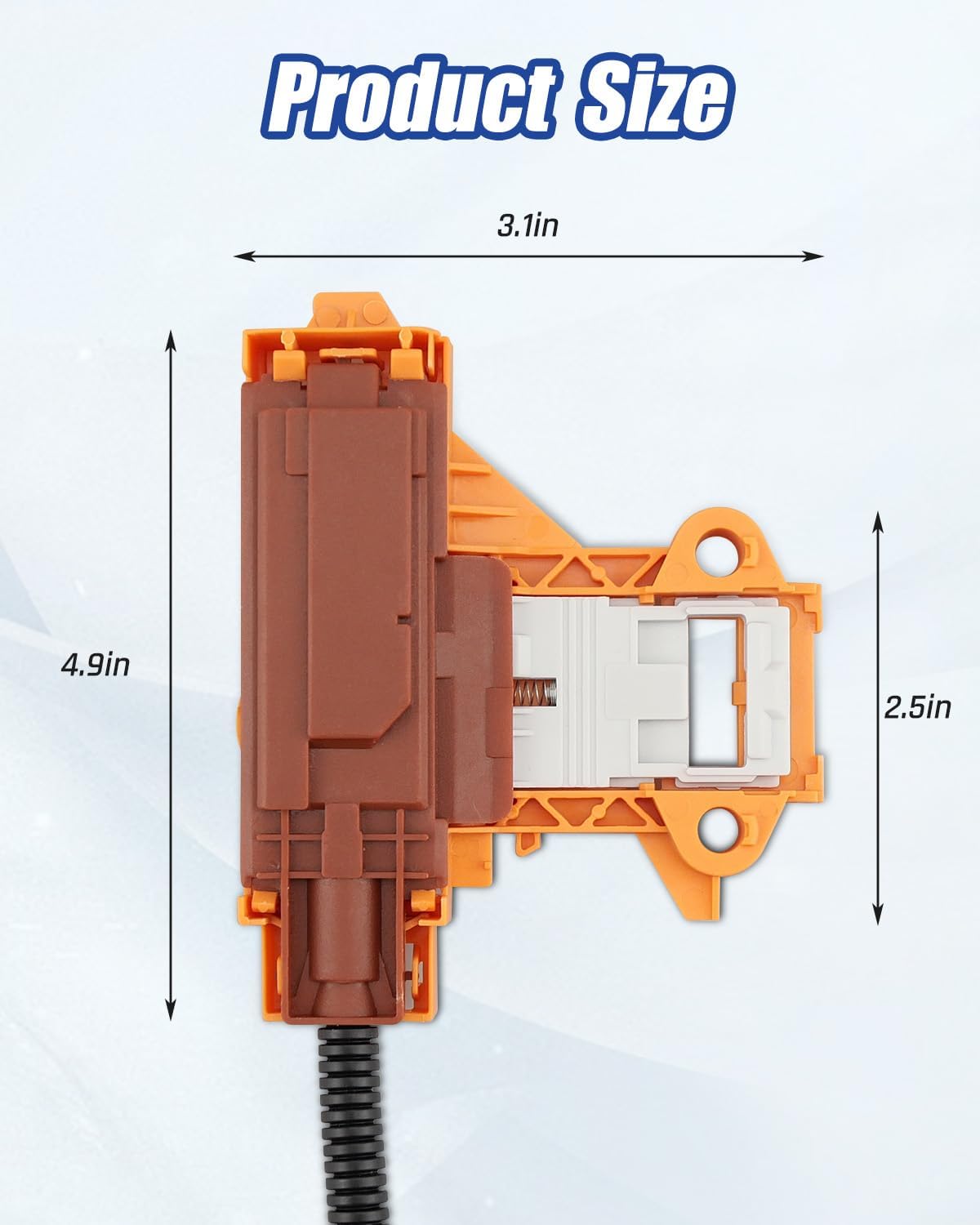 W10482836 Washer Door Latch Assembly Fit for Whirlpool/Maytag/Kenmore Washer, Replace WPW10482836 3020730 AP6022148, Washing Machine Door Lid Lock Assembly