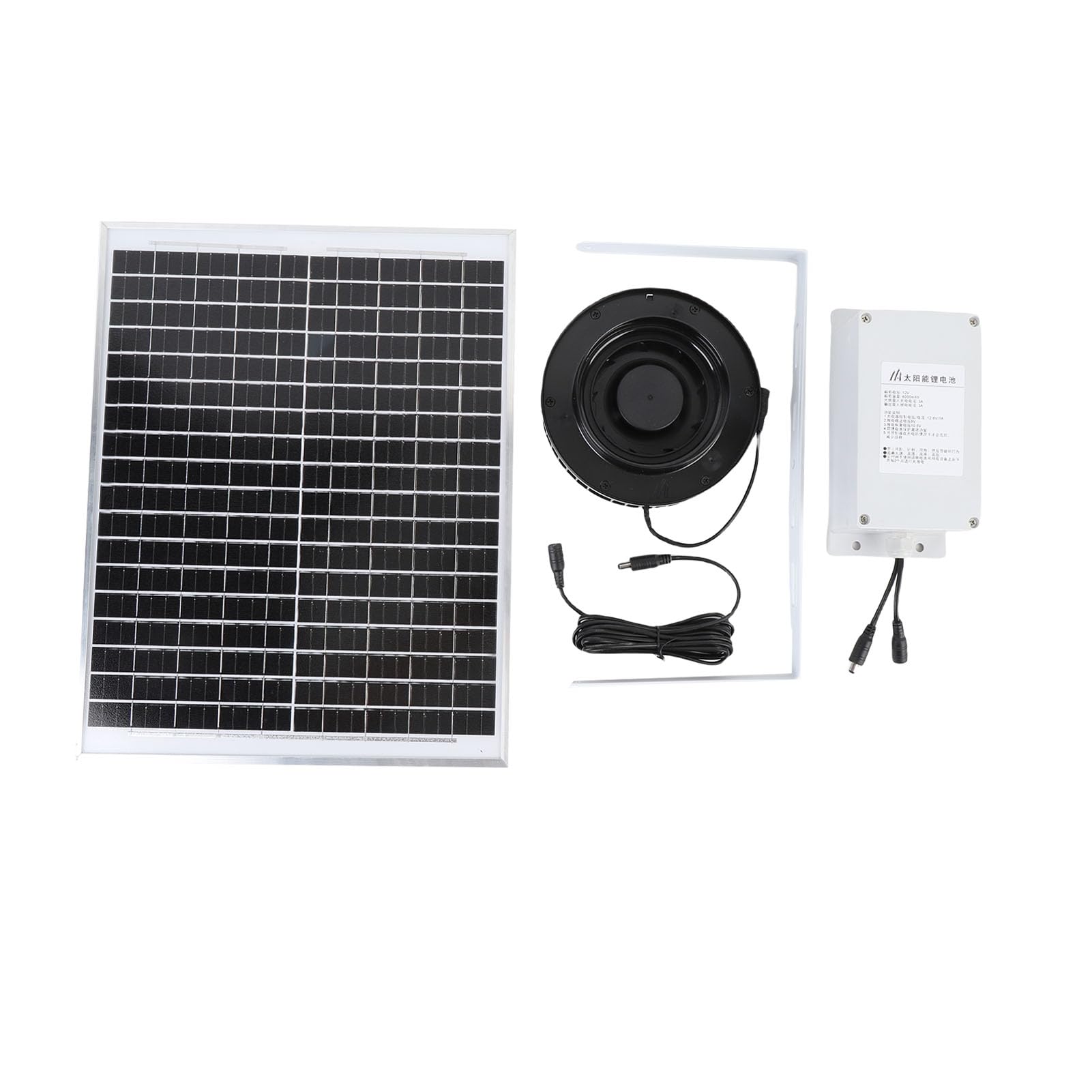 Aramox Wentylator Dachowy z Panelem Słonecznym, Wentylator Poddaszowy ze Stali Stopowej z Panelem Monokrystalicznym o Mocy 25 W, Akumulator 6000 MAh, Bezszczotkowy Silnik 430CFM IP68 do Szopy