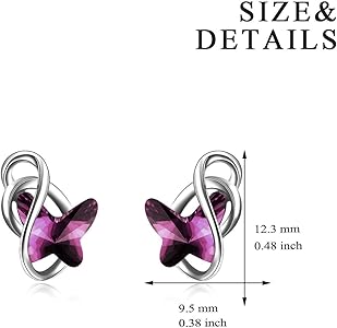 Amazon | インフィニティバタフライイヤリング 925スターリング