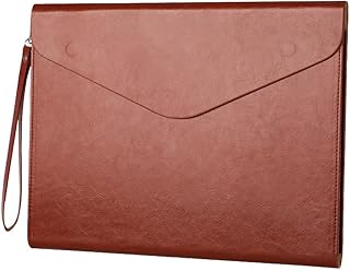 DYNN Portadocumenti PU. Cartella di File A4 in Pelle A4 Cartella Impermeabile Busta Busta Busta Involucro Busta in Busta Borsa da Ufficio con Chiusura Magnetica Invisibile Business Casual o Scuola