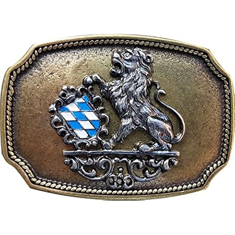 FRONHOFER Trachten Gürtelschnalle Bayern Messing Buckle 40 mm Cover
