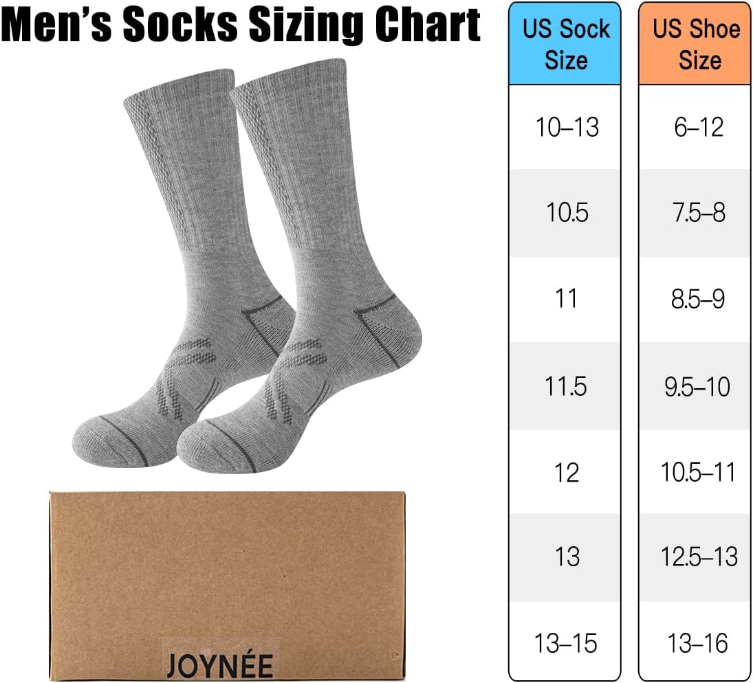 JOYNÉE 12 Pairs Mens Athletic Crew Socks Cushioned for Men Sports Running-Arch Support - Image 6