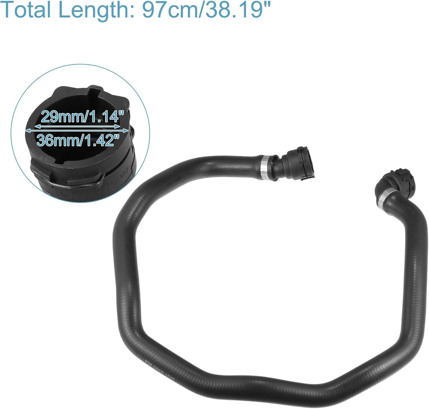ACROPIX Engine Radiator Coolant Heater Hose Engine Water Pipe Fit for BMW 135i 3.0L L6 - Gas 2008-2013 No.64216983858 - Pack of 1