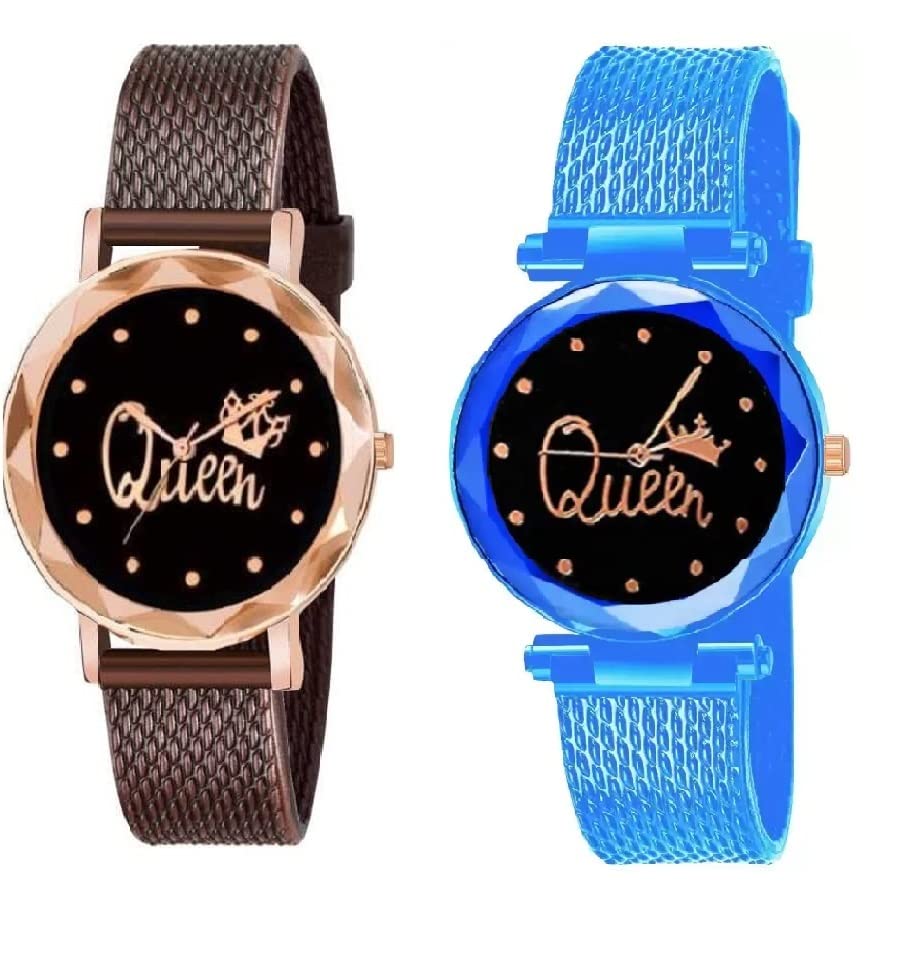 RPS FASHION WITH DEVICE OF R Pack of 2 Queen Dial Pu Strap Molticolor Analog Girls & Women Analog Watch (PU Brown-Sky) (B09VZJJDGP) Amazon Price History, Amazon Price Tracker