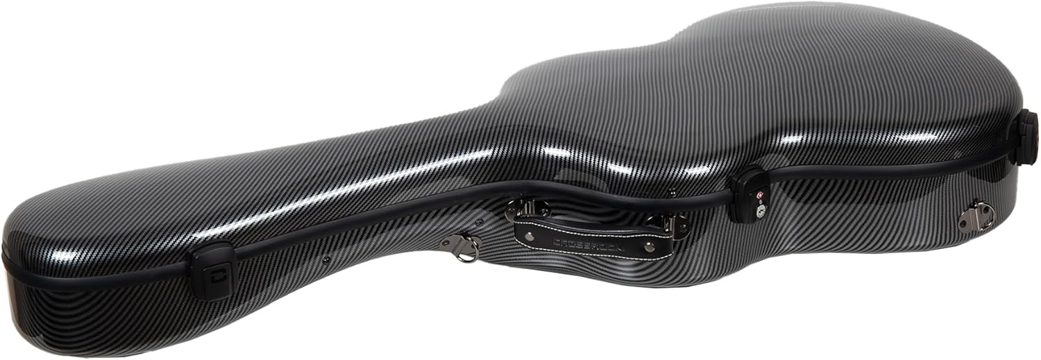 Crossrock 4/4 Size Flamenco Classical Guitar Case - 7lb Ultra-Light 3K Carbon Finish (Piano Black) | Lab-Certified Impact Protection & TSA Lock | Ergo Backpack System (CRF5030CBK)
