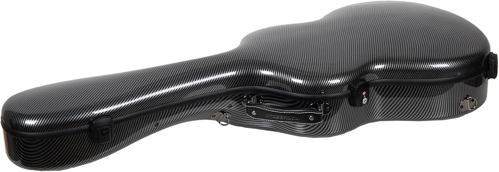 Crossrock 4/4 Size Flamenco Classical Guitar Case - 7lb Ultra-Light 3K Carbon Finish (Piano Black) | Lab-Certified Impact Protection & TSA Lock | Ergo Backpack System (CRF5030CBK)