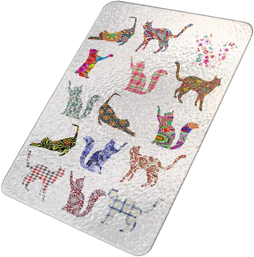 Kitty Cat- Sunshine Cases Decorative Glass Cheese Cutting Board, Trivet, Kitchen Counter Art