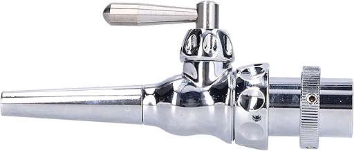 Stainless Steel Bottle Filler Adapter Premium Beer Brewing Faucet for 28mm/38mm Caliber Bottles Easy Beer Dispenser with Bottle Filling Tap Essential Beer Filling