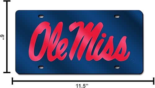 Miniatura 985 de Rico Industries Placa de matrícula de metal con incrustaciones láser de Florida Gators de la NCAA plateado,Alternativo,Negro -,Negro/Plata,Azul,azul