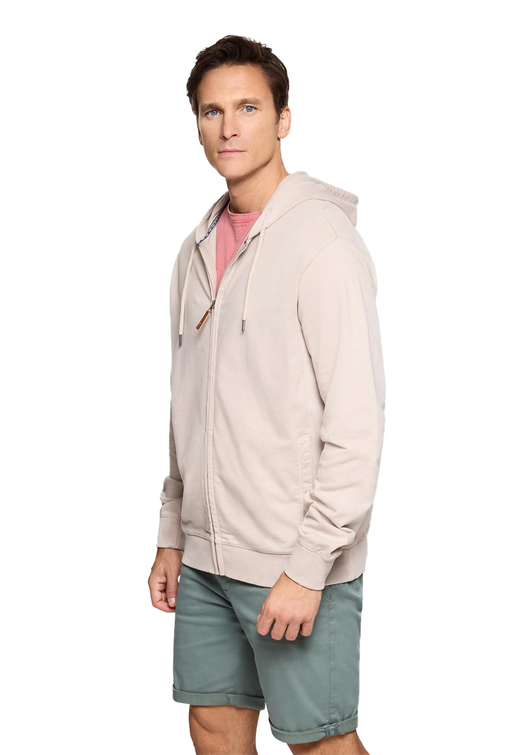 KOALA BAY | Wilbur | Sudadera Hombre Beige con Capucha | Sudadera con Cremallera Casual | Ropa Cómoda de Uso Diario | Moda Hombre