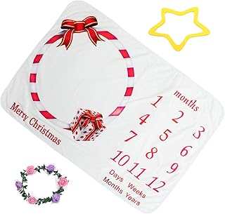 Toddmomy Cobertor Marco Gráfico De Crescimento Do Bebê Cobertor Fofo Memorial Foto Fundo Adereços De Fotografia Recém-Nascidos Cobertores Cobertores Edredom De Flanela Cobertores Felpudos