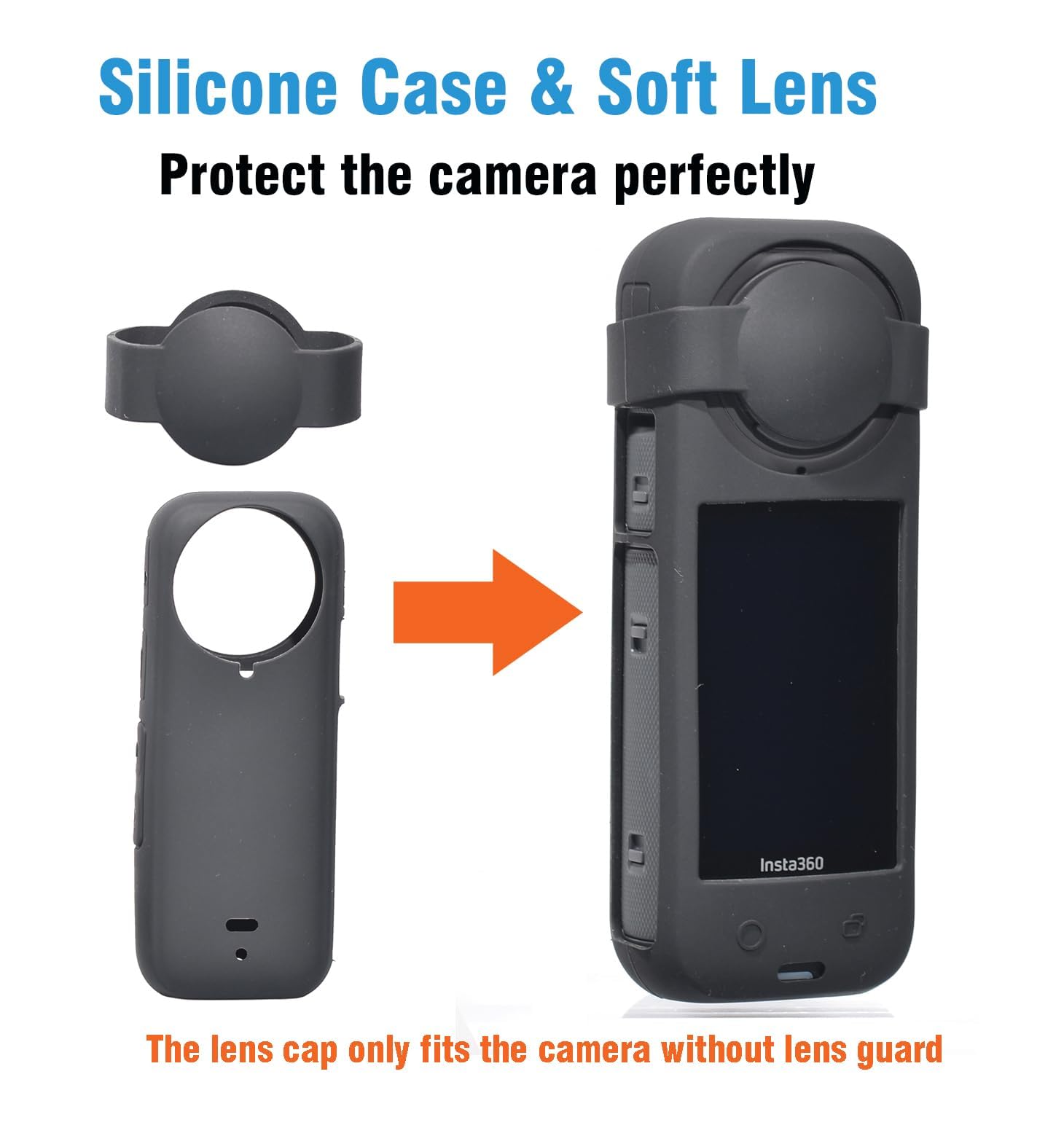 Copriobiettivo in silicone LC per Insta360 X4 Base fissa per