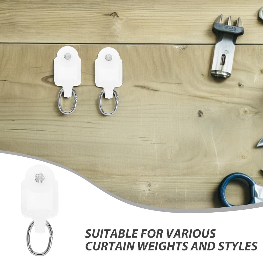 MAGICLULU 150pcs Curtain Track Rollers: Plastic Curtain Hooks for Smooth and Quiet Sliding - Mute Wheel Rollers - Quiet Sliding Pulley Parts Replacement