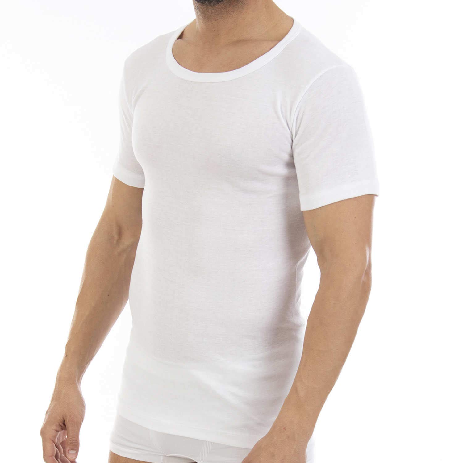 Lacotex Camiseta Interior Termal de Hombre | Camiseta Manga Corta y Cuello Redondo Térmica | Confort y Protección Térmica Interior | Pack Ahorro 6 Unidades | L102