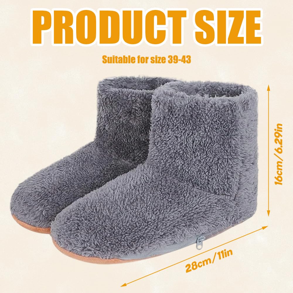 Scaldapiedi Elettrico Piedi, USB Pantofole Riscaldanti Elettriche, Scaldapiedi Peluche, Lavabile Scalda Piedi Casa Elettrico per Uomo e Donna, Interni ed Esterni