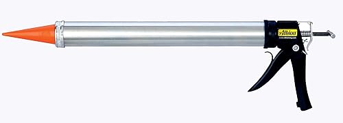 Albion Engineering DL-59-T17 Especial Deluxe Pistola de calafateo manual a granel con 3 inyectores Orange Cono, 30 oz