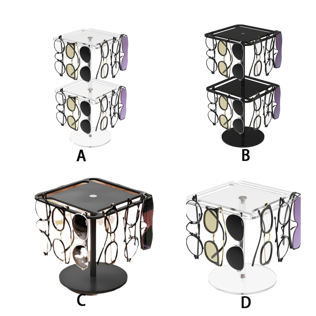 dzqad 360 Porta Occhiali Da Sole Rotante, Espositore Per Occhiali Da Sole, Porta Occhiali Da Tavolo, Per Scrivania, Comò, Tabletop, Comodino E Decorazioni Per La Casa