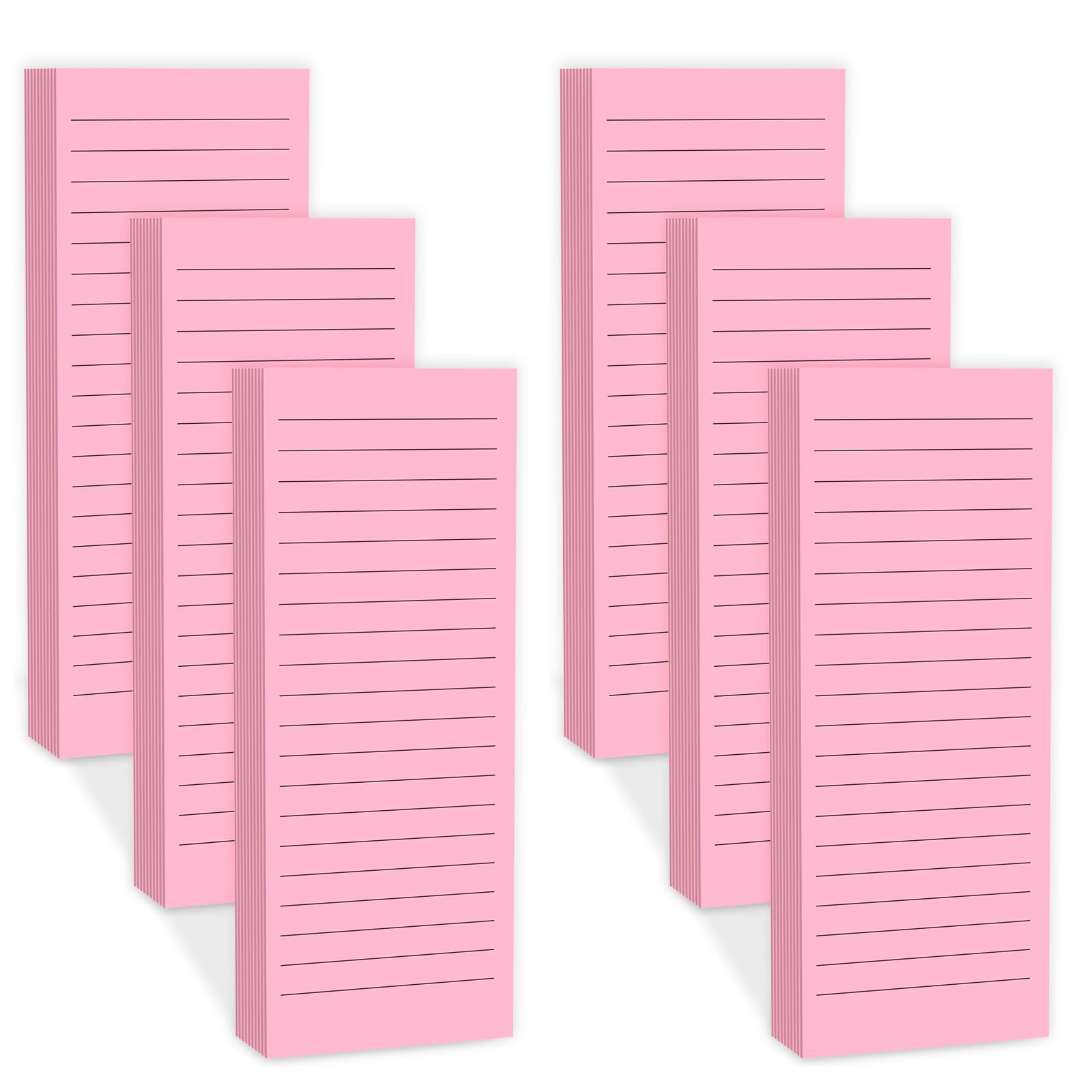 Magnetic Notepads Note Pads for Fridge with Full Magnet Back, 180 Sheets Pink Lined Refrigerator Notepad, 30 Sheets Per Pad for Grocery List, Shopping List, Office, Home, To-Do Lists & Memos โ image 1