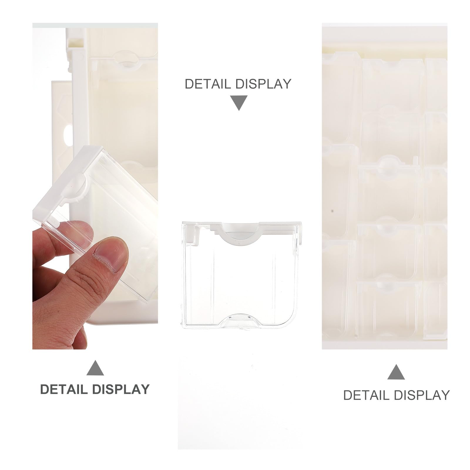 Organizador Transparente de Cuentas 42 Compartimentos Divisores Caja de Almacenamiento para Dijes y Joyas Contenedor Plástico Multiusos para Manualidades y Exhibición en Hogar