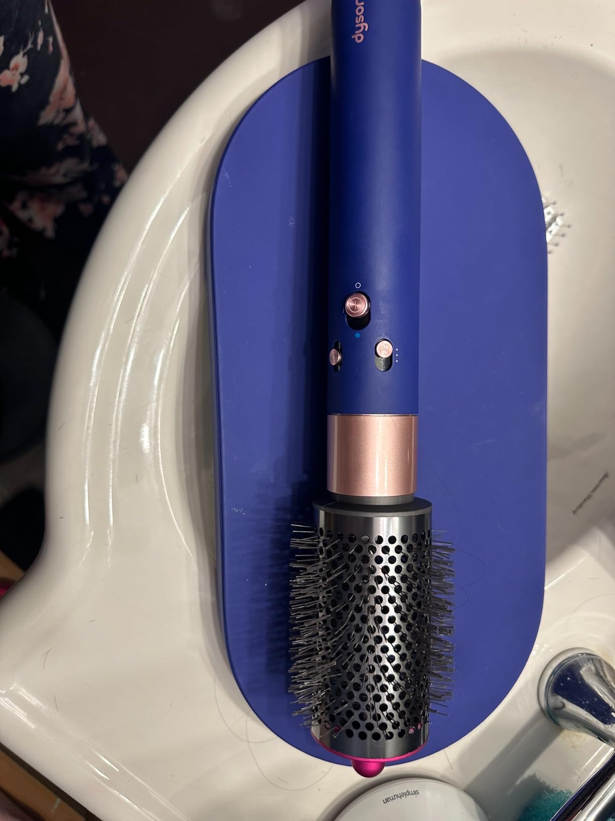 YTCHYYSK Large Round Volumizing Brush for Dyson Airwrap Attachments, Nickel/Copper, Bigger Oval Volumizer for Fluffy Styling