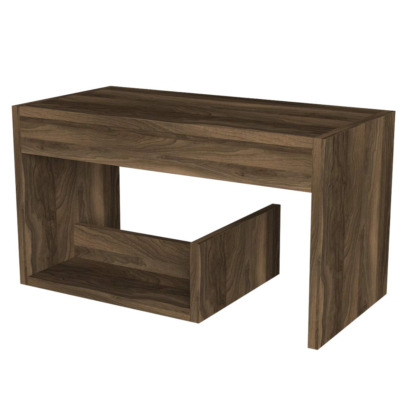 Moebel17 Alphamoebel Sister 4968 Table Basse Avec Étagères Noyer 35 X 29,5 X 60 Cm - Design Moderne Et Pratique