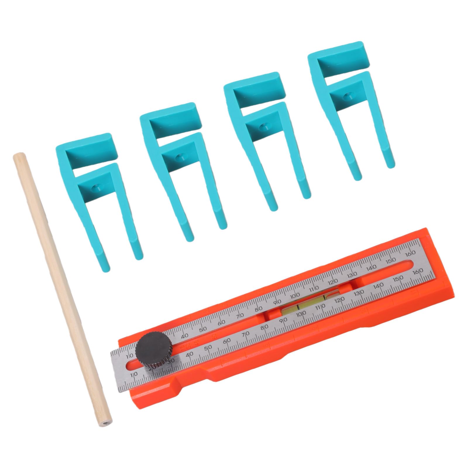 Tertioi Set D Woodworking Marking Ruler Multifunctional Horizontal Bubble Positioning Tool Adjustable With Measuring Furniture Making Angled