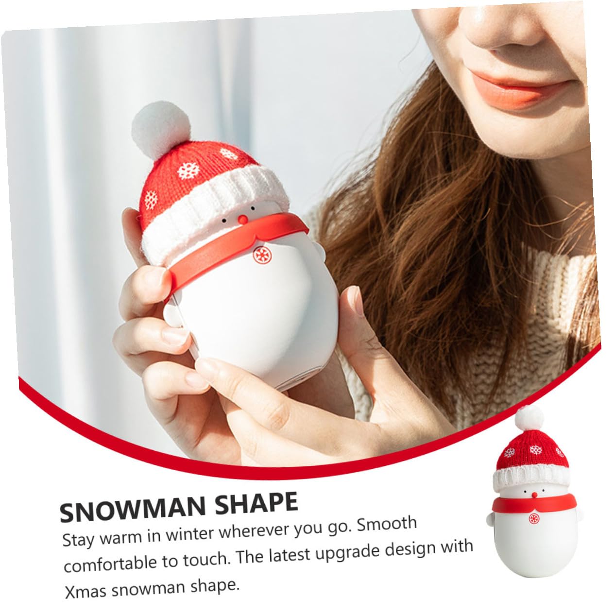BESPORTBLE Schneemann-powerbank mit USB-handwärmerfunktion Tragbare Powerbank für Winter Fördert die Durchblutung