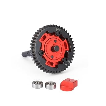 RCAWD 40Cr &7075 46T Spur Gear Set for Traxxas XMaxx XRT, X-Maxx Ultimate, X-Maxx Belted, XRT Ultimate, E-Revo VXL Brushless, Maxx Slash, Maxx, XO-1, XRT Ultimate Cush Drive Housing #6447#7793X Red