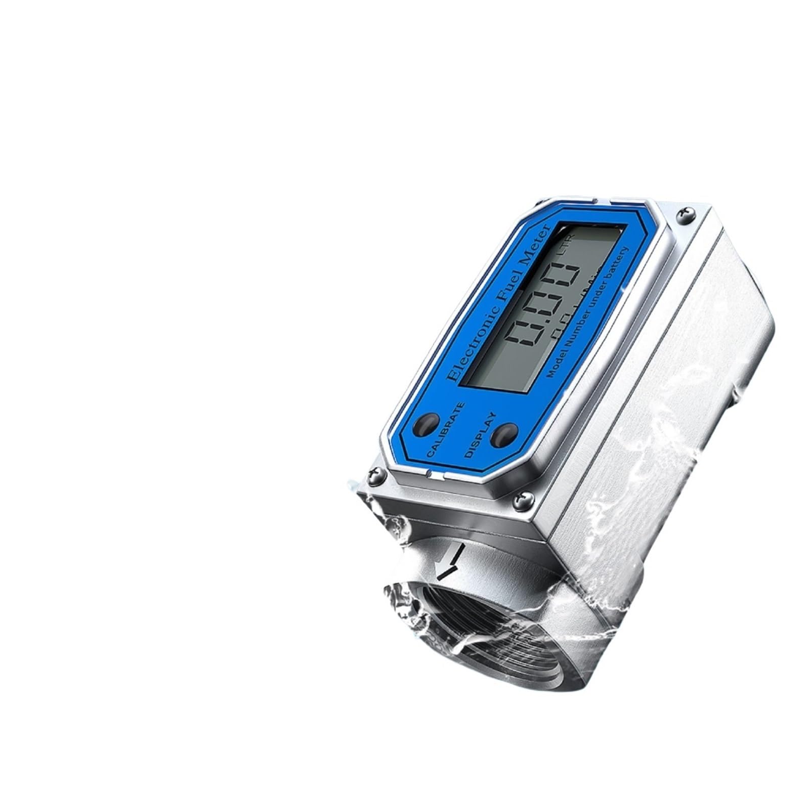 LEOTNNDQ Electronic Turbine Flowmeter Digital Flow Meter with LCD Display(1.5-inch)