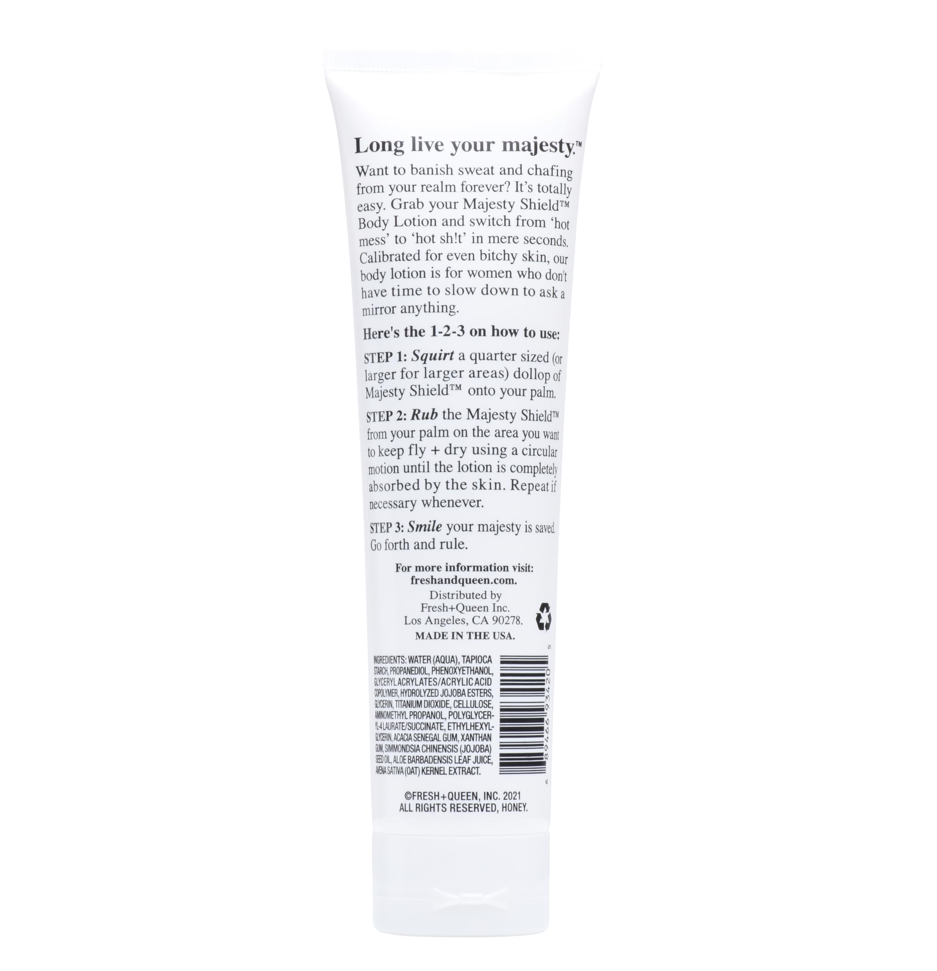 Majesty Shield Total Body Sweat and Chafing Control Cream to Powder || Fórmula Reign Glow, 4 onzas (paquete de 1) 2