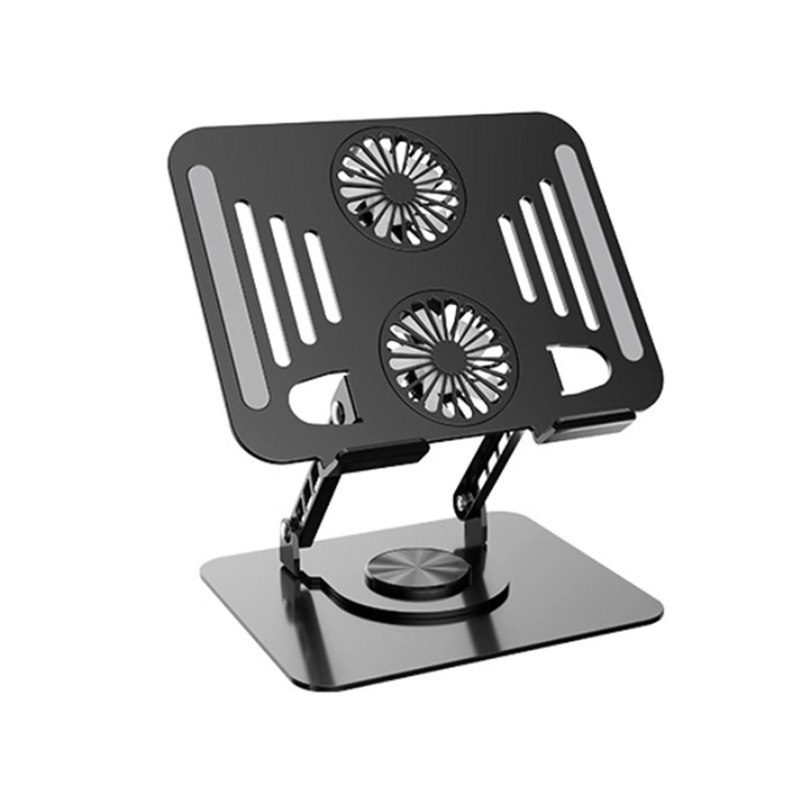 Soporte ergonómico para portátil con diseño giratorio de 360 grados y altura de ajuste para un trabajo óptimo. Soporte de refrigeración para portátil