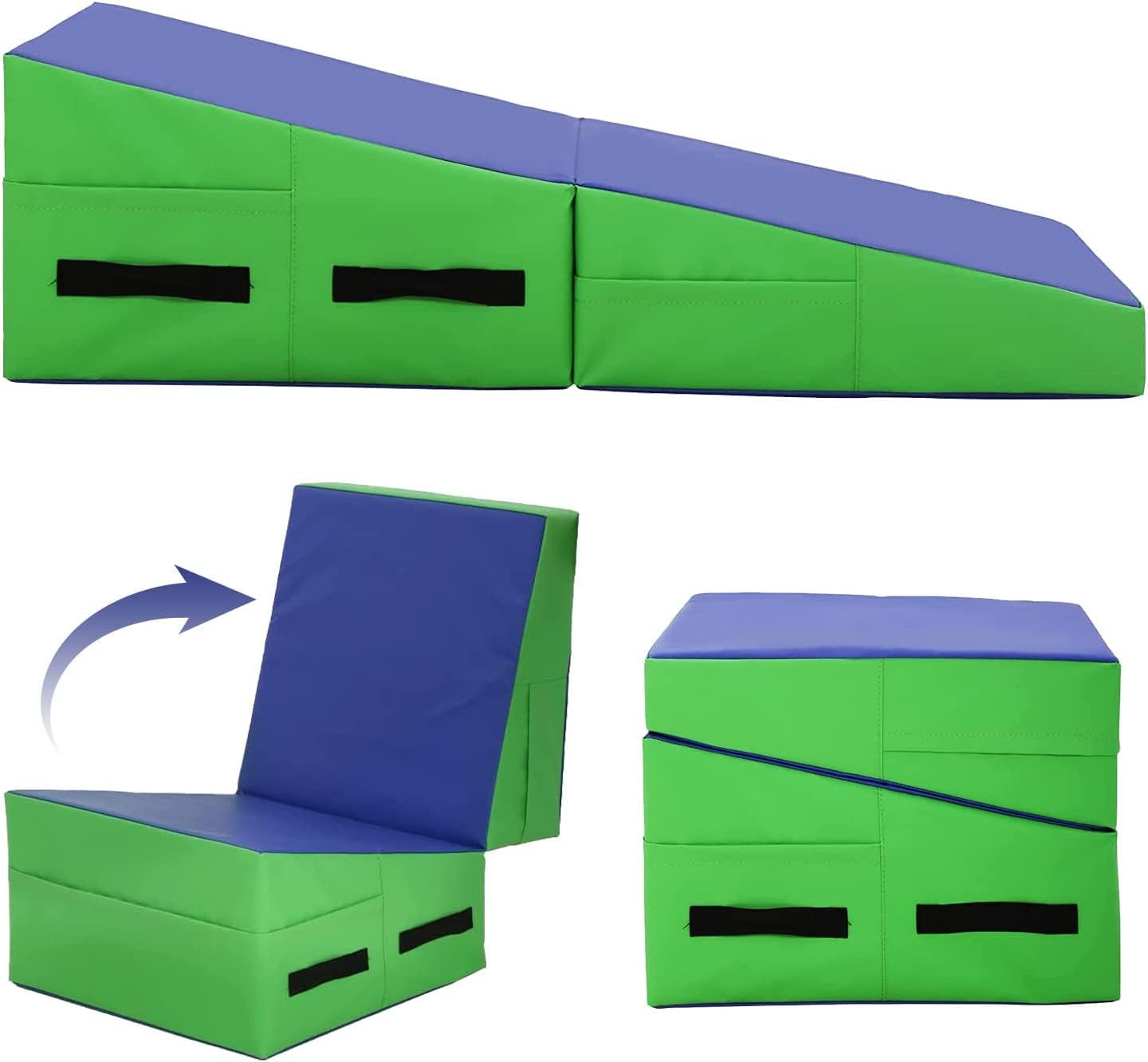 HCY Gymnastics Mat Tumbling Mat for Home 48"x24" Incline Mat with