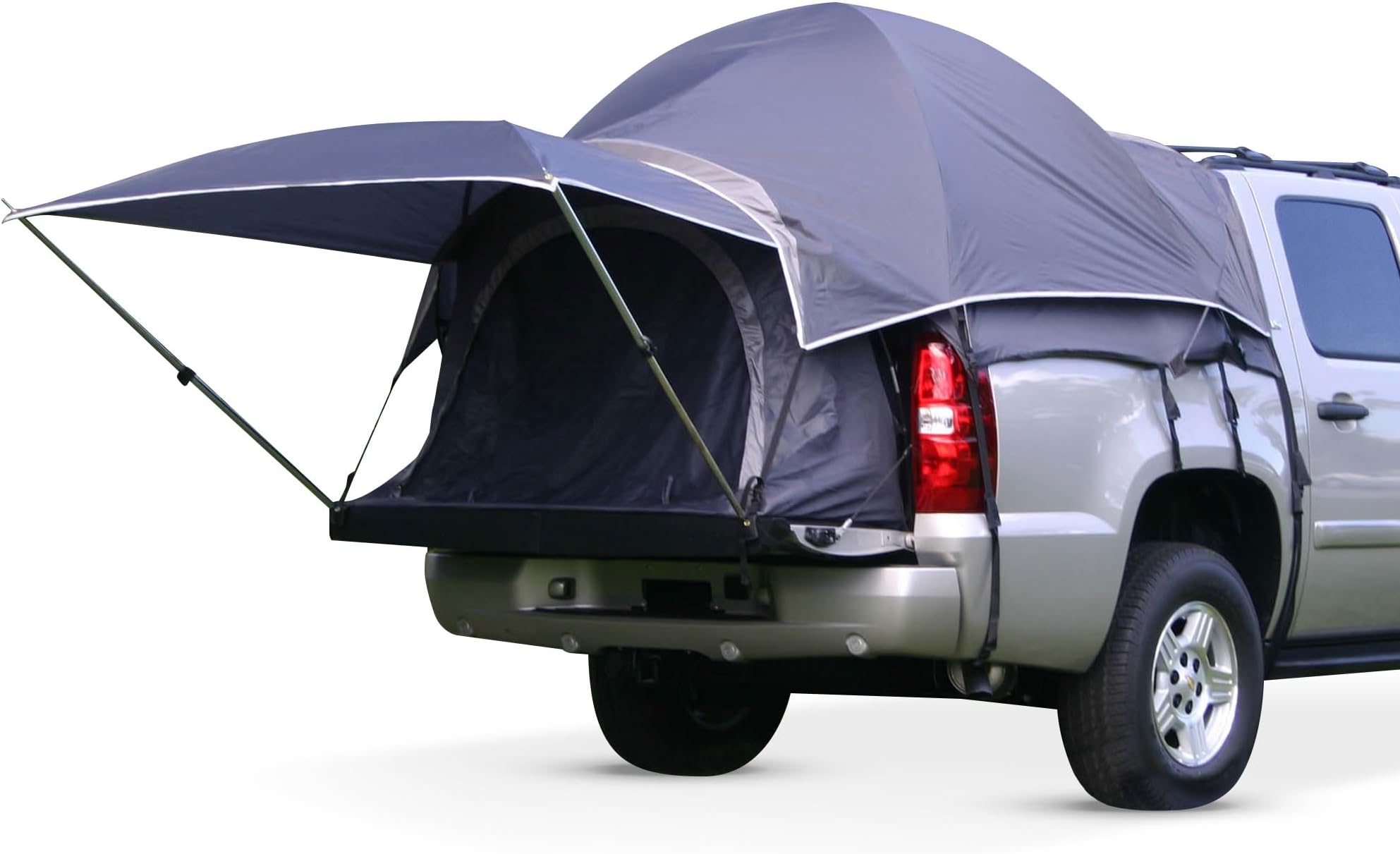 Napier Chevy Avalanche Truck Tent | Pickup Truck Bed Camping Tent | Full Rainfly for Water Protection | Sturdy and Spacious 2-Person Truck Tent | Easy 15 Minute Setup | Grey | Model 99949