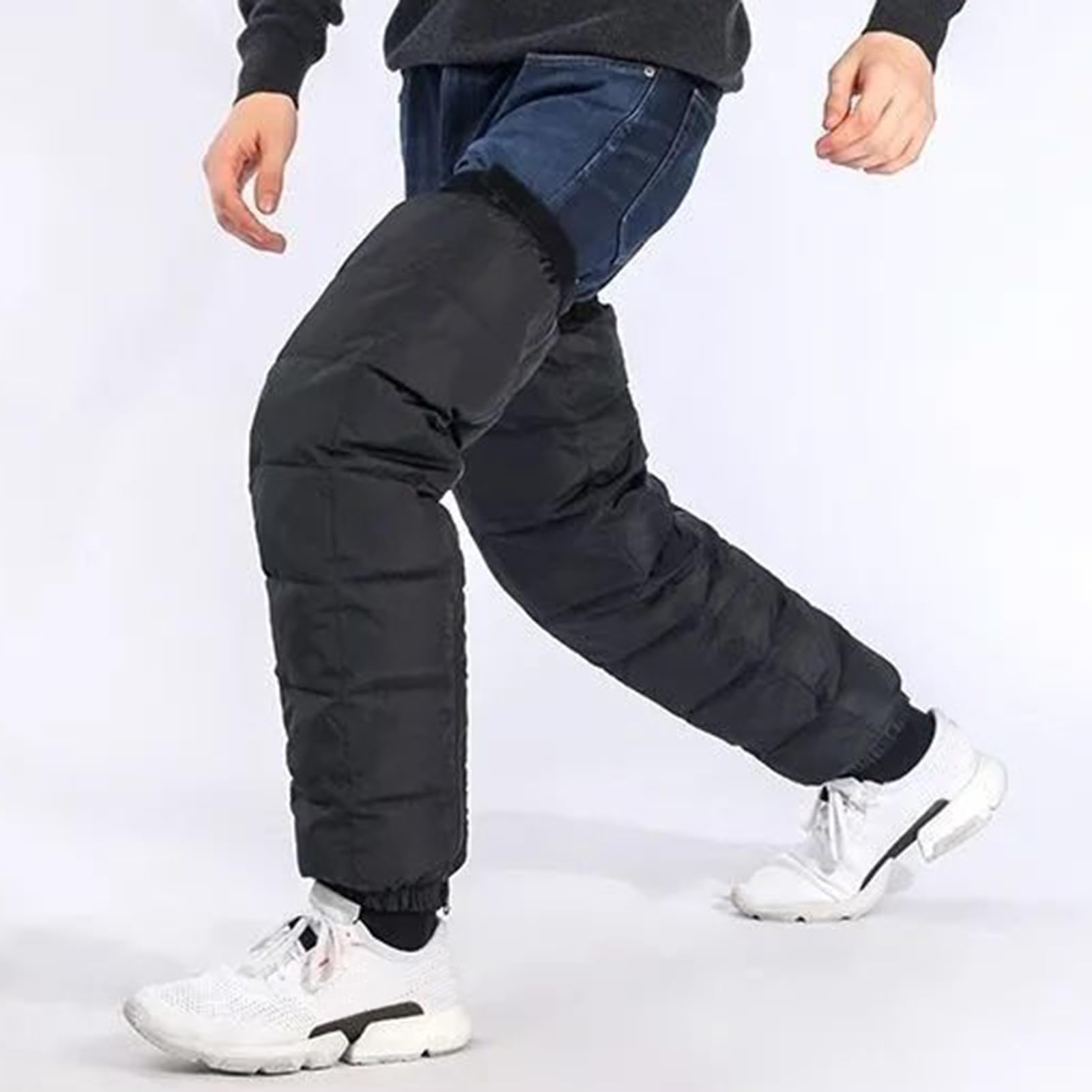 Calentador térmico de piernas para ciclismo, calentador de piernas con cierre, rodillera térmica impermeable para invierno, protectores de piernas de motocicleta para niñas y niños, mangas