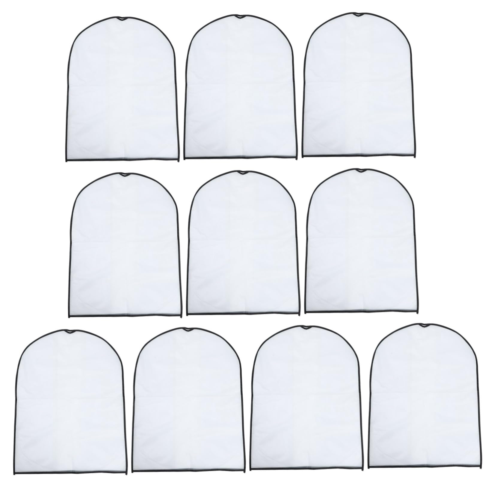 10 piezas Unidades Bolsas Protectoras para Ropa Colgante Funda Ligera y Translúcida para Trajes y Abrigos Polvo Hogar y Armario
